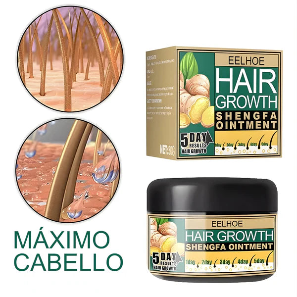 Crema Activadora de Crecimiento con Jengibre | Cabello Más Fuerte y Denso 30gr